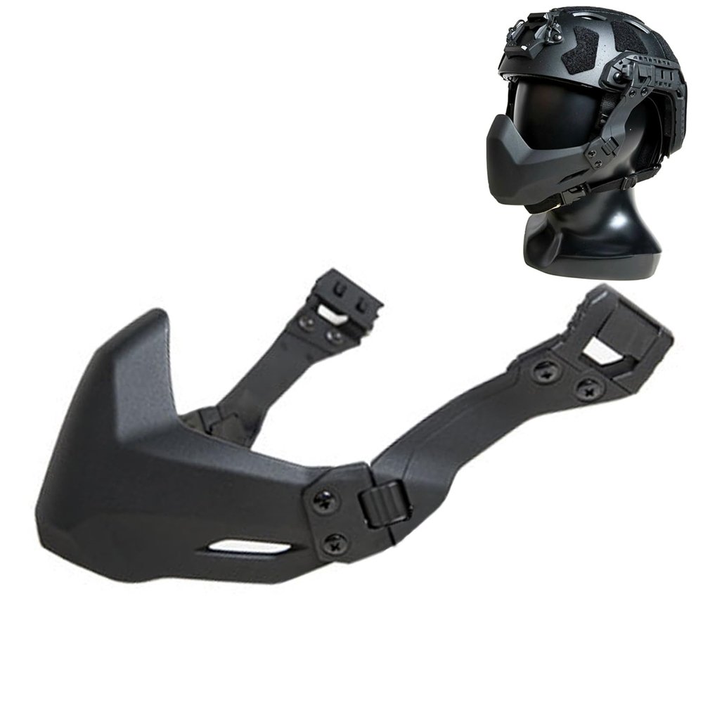 Tactical Airsoft Mask Half Face Mask Tactical Helmet Airsoft Protective Mask Folding Half Seal Mask for Cs Game Cosplay (Black, A)