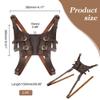 AHANDMAKER Medieval Sword Frog Leather Sword Holster Adjustable PU Leather Sword Belt Renaissance Costume Cosplay Accessories for Men and Women, Coconut Brown view 2