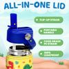 Dinosaur Kids Water Bottle - 12 Oz Insulated Stainless Steel - Straw Lid for Toddlers & Kids - School & Sports Travel Cup view 3