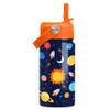 Space Water Bottle - Kids Water Bottle with Straw Lid - 12 Oz Insulated Stainless Steel Water Bottles for Kid Boys Girls - Travel Cup for School Sports view 1