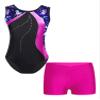 Fldy Kids Girls Gymnastics Dance Outfits Sleeveless Tumbling Outfits with Athletic Shorts Gymnastics Bodysuit Unitard Rose 6 view 1
