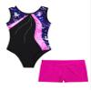 Fldy Kids Girls Gymnastics Dance Outfits Sleeveless Tumbling Outfits with Athletic Shorts Gymnastics Bodysuit Unitard Rose 6 view 3