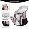 xigua Baseball Stripes Cooler Backpack Leakproof Large Capacity Insulated Backpack Cooler Bag Lunch Bag for Work/Hiking/Camping/Beach/Fishing153 view 3