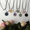 VIE Coin Pendant, Black Cord, Citrine view 2