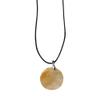 VIE Coin Pendant, Black Cord, Citrine view 3