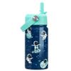 Astronaut Water Bottle - Kids Water Bottle with Straw Lid - 12 Oz Insulated Stainless Steel Water Bottles for Kid Boys - Travel Cup for School Sports view 1