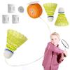 3PCS Badminton Rebound Trainer Glowing Self-Exercise Badminton Single Training Kit Adjustable Badminton Trainer with Elastic Cords for Kids Adult 1 view 1