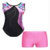 Fldy Kids Girls Gymnastics Dance Outfits Sleeveless Tumbling Outfits with Athletic Shorts Gymnastics Bodysuit Unitard Zebra 14 view 1