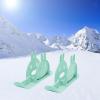 kowaku Ski Balance Bike Sled Winter Snow Sled No Pedal Training Bike Holder Garden Bike Ski Sledge Toboggan for Grass Sand Toddlers, Green view 4