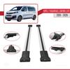 accessorypart Compatible with Opel Zafira Life 2019-2026 Fly Model Car Roof Rack Cross Bar Grey Aluminium 2 Bars view 3