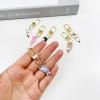 5/6 PCS Cute Cat Keychain Funny Cartoon Kitten Kawaii Aesthetic Keyring Luck Cat Pendants for Handag Backpack Phone Funny Gifts Birthday Gifts for Women Men (6 Pcs) view 2