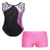 Fldy Kids Girls Gymnastics Dance Outfits Sleeveless Tumbling Outfits with Athletic Shorts Gymnastics Bodysuit Unitard Leopard 8 view 1