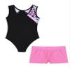 Fldy Kids Girls Gymnastics Dance Outfits Sleeveless Tumbling Outfits with Athletic Shorts Gymnastics Bodysuit Unitard Leopard 8 view 4