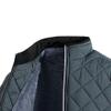 SWJGLITTR Men's Bomber Winter Jacket Male Quilted Casual Sherpa Lined Coat Stand Collar Warm Padded Outwear (XL ,Grey) view 2