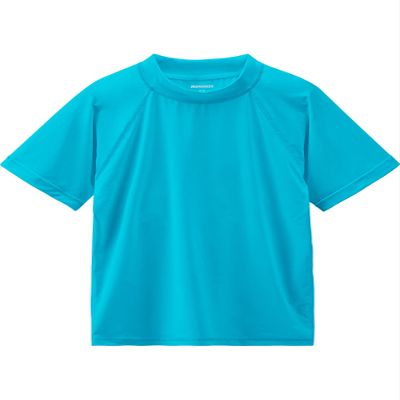 Boys Rash Guard Short Sleeve Swim Fishing Water Shirts UPF 50+ Sun Protection Rashguard Quick Dry Cool Beach Clothes for Toddler Youth Kids Sea Blue 18-24M