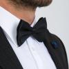 ZEYMINER Men Satin Bow Tie,Formal Tuxedo Suit Bowtie,Easy To Wear Necktie,Wedding Bow Tie,Children & Adults Adjustable Bowtie (Black, M-(kids,schoolers,teens)) view 2
