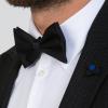 ZEYMINER Men Satin Bow Tie,Formal Tuxedo Suit Bowtie,Easy To Wear Necktie,Wedding Bow Tie,Children & Adults Adjustable Bowtie (Black, M-(kids,schoolers,teens)) view 3