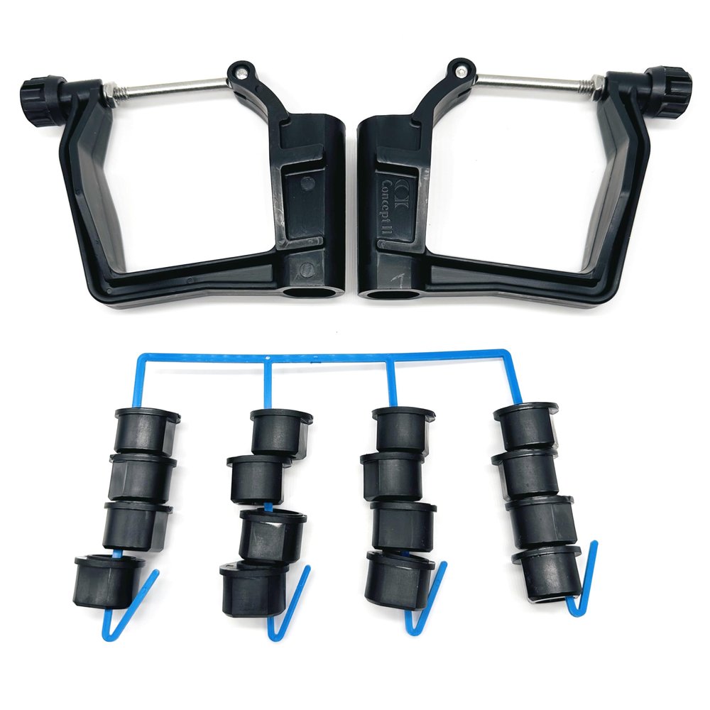 Concept2 Sweep Oarlock Kit with Black Pitch Bushings for 9/16 in Rigger Pin, 465