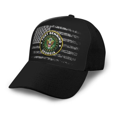 Army Fort Benning Army Base Georgia Trucker Hat for Men - Outdoors Baseball Snapback Cap Black