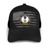 Army Combat Wounded Veteran Purple Heart Medal Trucker Hat for Men - Outdoors Baseball Snapback Cap Black view 2