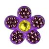 Bonjoc Premium Crystal Golf Ball Marker with Magnetic Hat Clip Flower (Lavender - Purple/Yellow) | Perfect Golf Accessories, Golf Gift, and Golf Giveaway for Men Women with add-ons Available! view 1