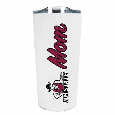 Campus Colors NCAA Stainless Steel Travel Tumbler for Mom - 18 oz - Double Walled Insulated Drinkware (New Mexico State Aggies - White)