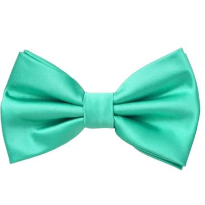 ZEYMINER Men Satin Bow Tie,Formal Tuxedo Suit Bowtie,Easy To Wear Necktie,Wedding Bow Tie,Children & Adults Adjustable Bowtie (Turquoise, L-(adults,full age))