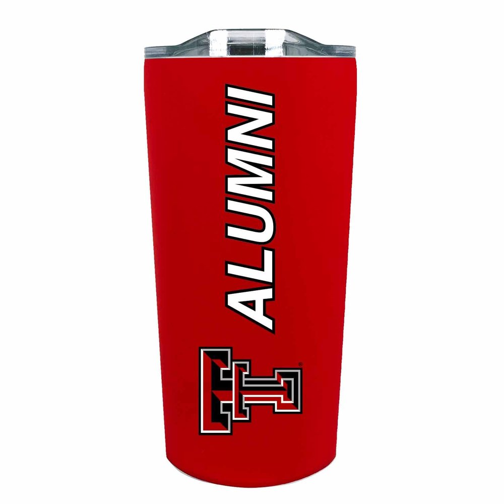 Campus Colors Collegiate Stainless Steel Travel Tumbler for Alumni - 18 oz - Double Walled Insulated Drinkware (Texas Tech Red Raiders - Red)