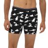 ACTYDER Cute White Shark Fierce Black Men's Boxer Briefs, Mens Trunks Underwear Wicking-Breathable Underpants X-Large view 2