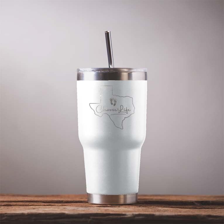 Utah Choose Life 30oz Stainless Steel Tumbler Black Pro-Life Tumbler