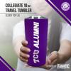 Campus Colors Collegiate Stainless Steel Travel Tumbler for Alumni - 18 oz - Double Walled Insulated Drinkware (TCU Horned Frogs - Purple) view 2