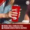 Campus Colors NCAA Stainless Steel Travel Tumbler for Mom - 18 oz - Double Walled Insulated Drinkware (Indiana Hoosiers - Crimson) view 4