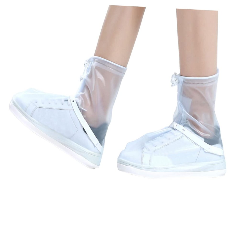 Happyyami Reusable Rain Shoe Covers High-top Boot Covers Overshoes Non-Slip for Men Cycling Outdoor XL