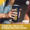 Campus Colors NCAA Stainless Steel Travel Tumbler for Mom - 18 oz - Double Walled Insulated Drinkware (Cal Golden Bears - Navy) view 4
