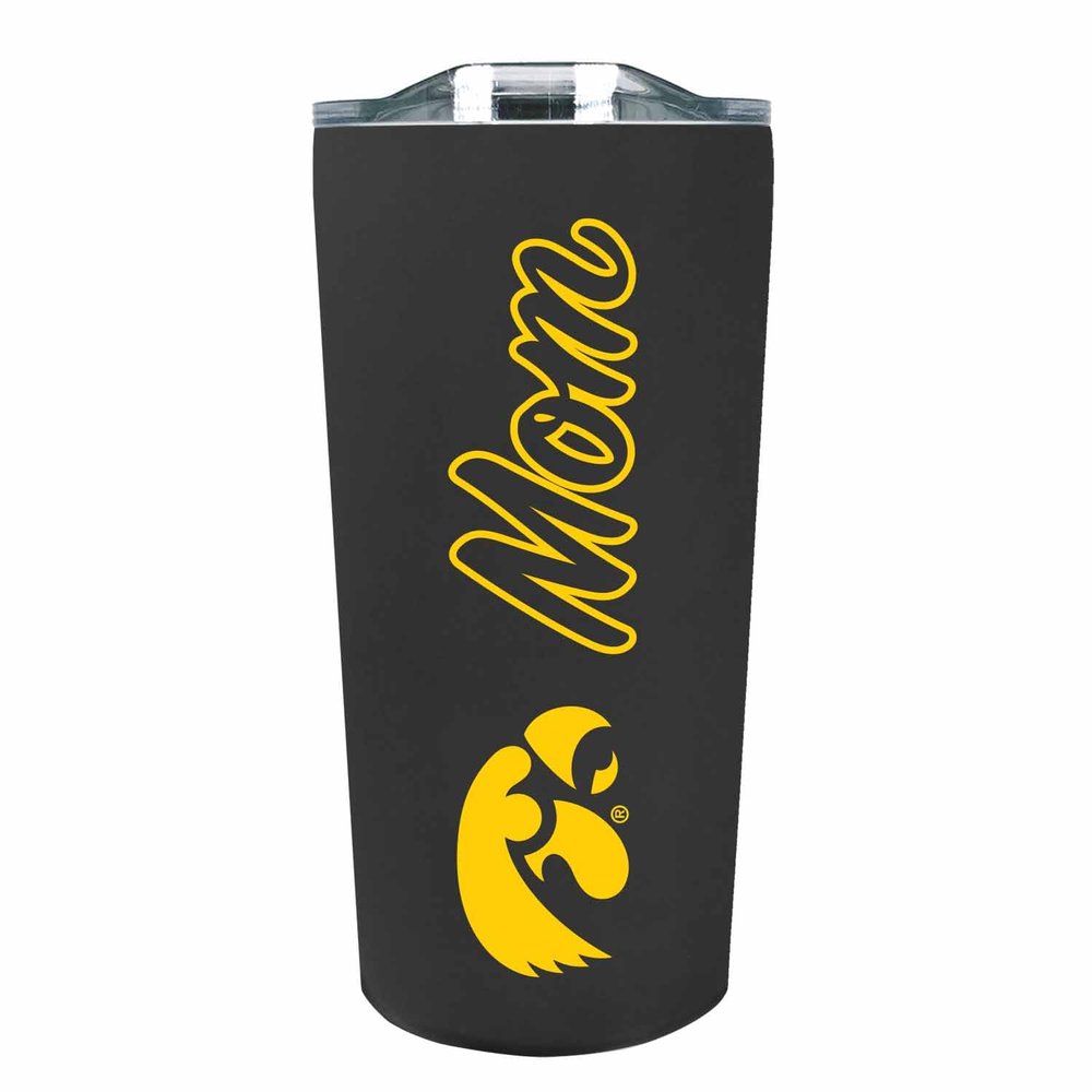 Campus Colors NCAA Stainless Steel Travel Tumbler for Mom - 18 oz - Double Walled Insulated Drinkware (Iowa Hawkeyes - Black)