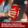 Campus Colors NCAA Stainless Steel Travel Tumbler for Mom - 18 oz - Double Walled Insulated Drinkware (Iowa State Cyclones - Maroon) view 4