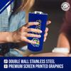 Campus Colors NCAA Stainless Steel Travel Tumbler for Mom - 18 oz - Double Walled Insulated Drinkware (South Dakota State Jackrabbits - Royal) view 4
