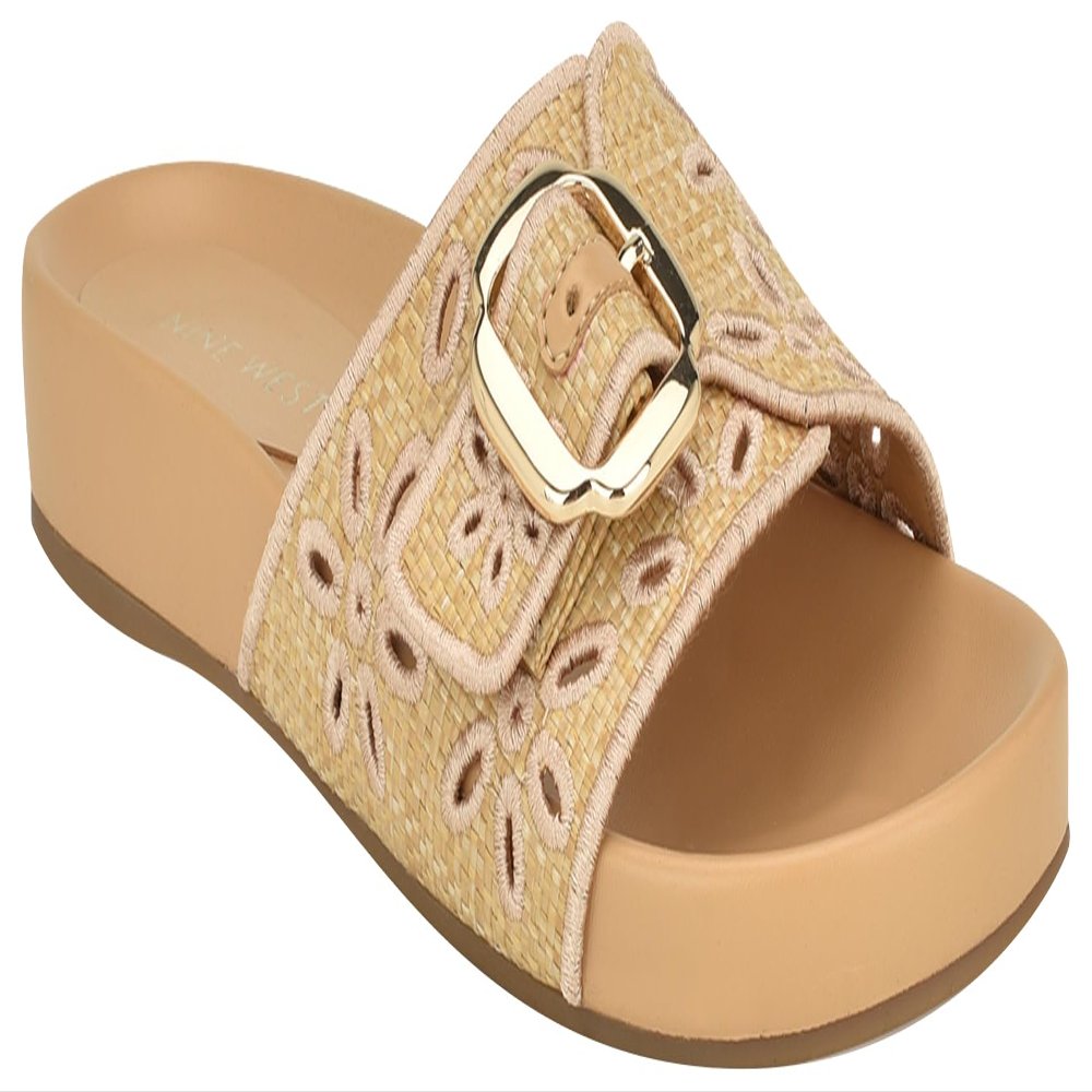 Nine West Women's Giulia2 Sandal, Light Natural 110, 7.5