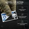 Bluyellow 2-Pack Skull Patch Israeli Flag Patch Embroidered Hook & Loop Israel Flag with Skull Patch Military Tactical Morale Patches for Backpacks Tactical Vest Dog Vest Harness 2x3 Inches view 3