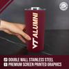 Campus Colors Collegiate Stainless Steel Travel Tumbler for Alumni - 18 oz - Double Walled Insulated Drinkware (Virginia Tech Hokies - Maroon) view 4