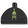 NDZ Performance Aluminum Grip Plug for Glock Gen 1-3 17 19 20 21 22 23 24 31 32 34 & 35 9mm .40 .357 Sig 10mm .45 ACP Gap, Green Trending Color Filled Engravings - Spartan Skull Helmet view 1