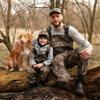 DaddyGoFish Neoprene Chest Waders for Kids and Adults, BootFoot, Fishing & Hunting with a Camouflage Caps, and a Wader Hanger view 3