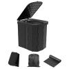 Hapoon XL Portable Folding Camping Toilet - Travel Potty for Adults, 12 Toilet Bags, 12 Pack Liquid Waste Gel, Black view 1