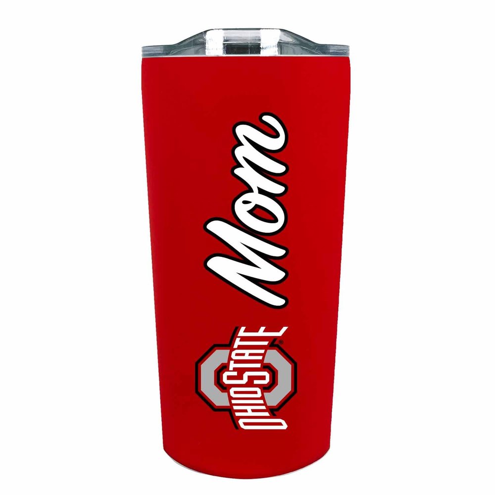 Campus Colors NCAA Stainless Steel Travel Tumbler for Mom - 18 oz - Double Walled Insulated Drinkware (Ohio State Buckeyes - Red)
