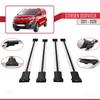 apline Compatible with Citroen Dispatch (K0) 2017-2026 Fly Model Car Roof Rack Cross Bar Grey Aluminium 4 Bars view 3
