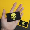 Bluyellow 2Pcs Yellow Skull Patch Set, Embroidered Military Patches with Hook and Loop for Military Backpack, Tactical Helmet, Dog Vest, Tactical Vest Patches, Sew on Opt, 3x2 Inches view 3