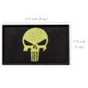 Bluyellow 2Pcs Yellow Skull Patch Set, Embroidered Military Patches with Hook and Loop for Military Backpack, Tactical Helmet, Dog Vest, Tactical Vest Patches, Sew on Opt, 3x2 Inches view 4