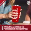 Campus Colors NCAA Stainless Steel Travel Tumbler for Mom - 18 oz - Double Walled Insulated Drinkware (Alabama Crimson Tide - Crimson) view 4