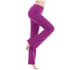 NATHGAM Wide Leg Yoga Pants for Women High Waist Stretchy Flare Leggings Soft Yoga Pants Ladies Gym Workout Sweatpant Legging Purple view 2