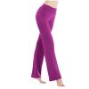 NATHGAM Wide Leg Yoga Pants for Women High Waist Stretchy Flare Leggings Soft Yoga Pants Ladies Gym Workout Sweatpant Legging Purple view 3